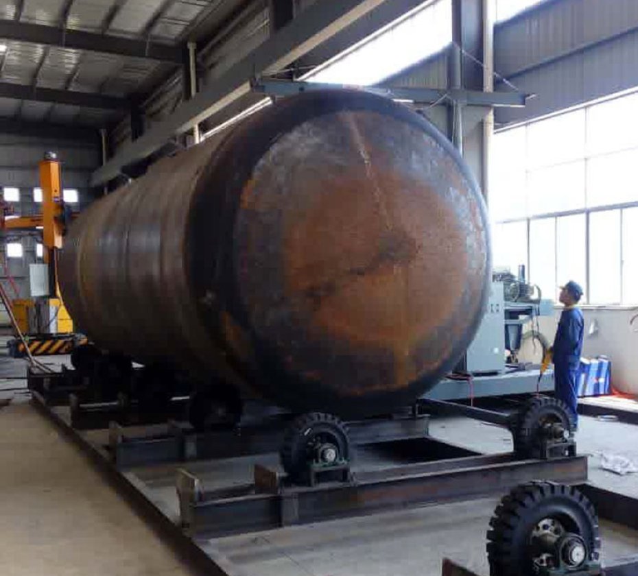 Steel pipe outer wall shot blasting machine