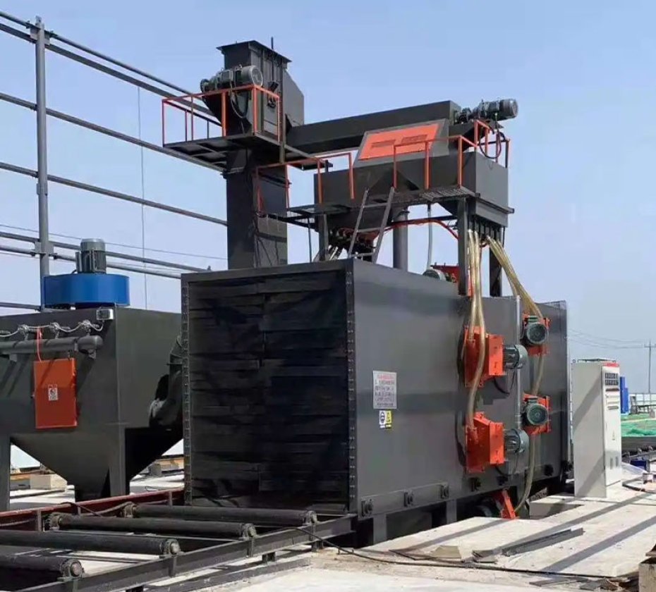 Continuous pass through roller conveyor type Shot blasting machine