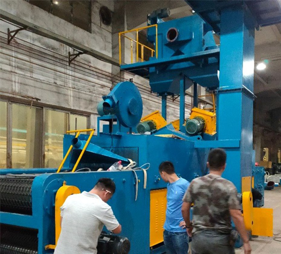 Wire Mesh Conveyor Belt Industrial Shot Blasting Cleaning Machine