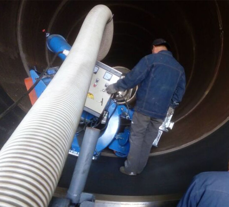 inner wall shot blasting machine