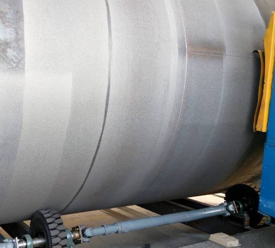 Wind tower wall shot blasting machine