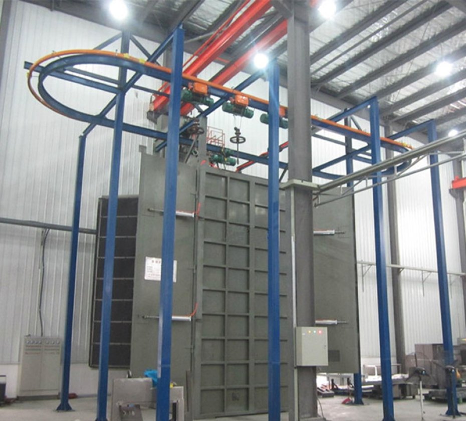 Catenary Type Abrasive overhead shot/sand blast machine