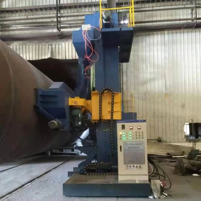 Tower outer wall shot blasting machine